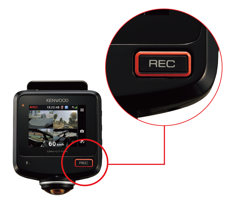 24857円 輝く高品質な DRV-C770R ケンウッド 360°撮影対応2カメラドライブレコーダー フルHD207万画素 広視野角レンズ リアカメラ STARVIS HDR GPS Gセンサー