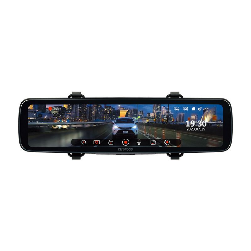 KENWOOD 前方後方撮影ミラー型ドライブレコーダー (1台) 品番 