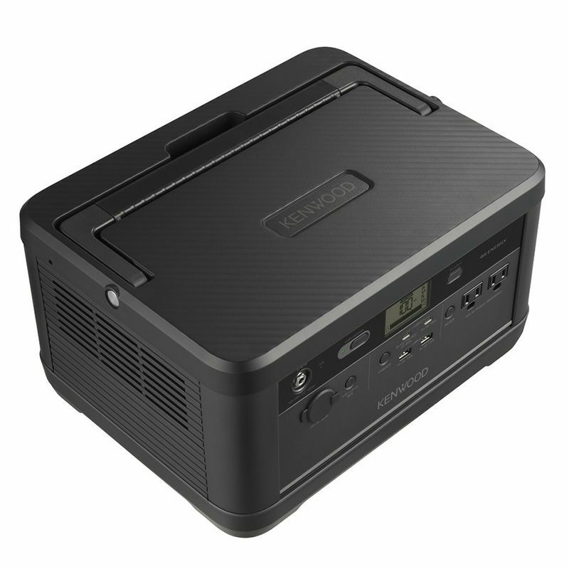 KENWOODモデル リユースバッテリー内蔵ポータブル電源（600Wh）とJVCポータブルソーラーパネル（100W）のセット IPB01K-CSET